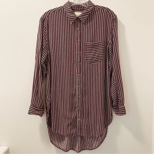 Anthropologie Maeve Adelaide Poplin
Striped Shirt - Size Small